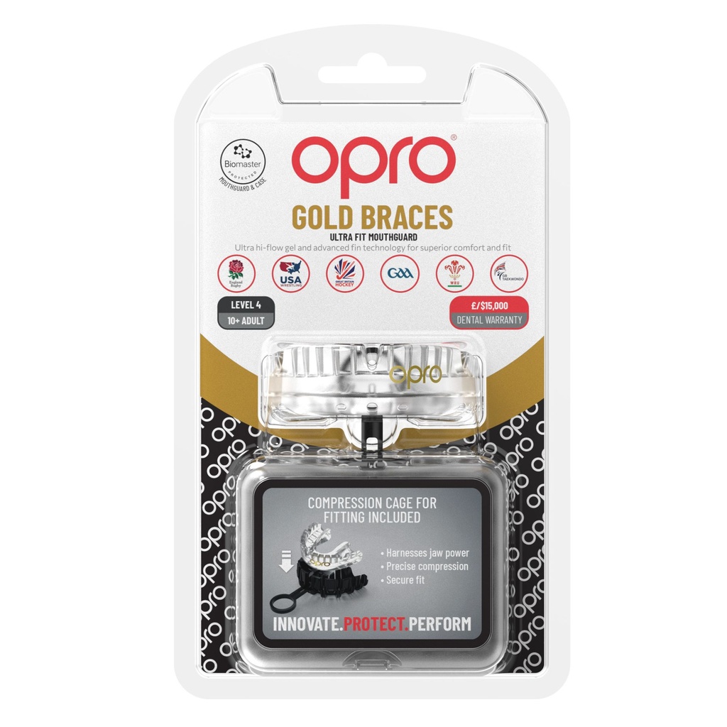 OPRO Gold Braces Self-Fit Mouthguard