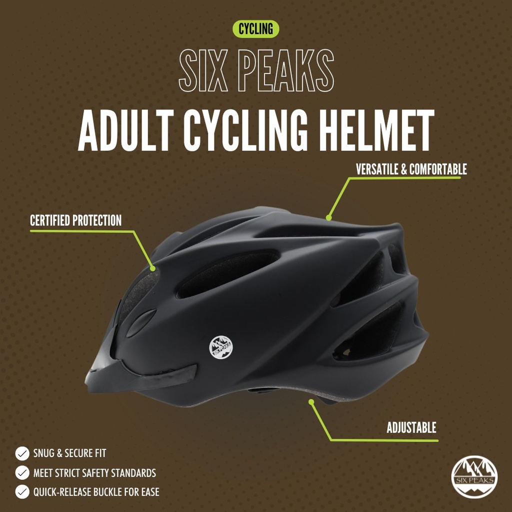 Six Peaks Adult Cycling Helmet