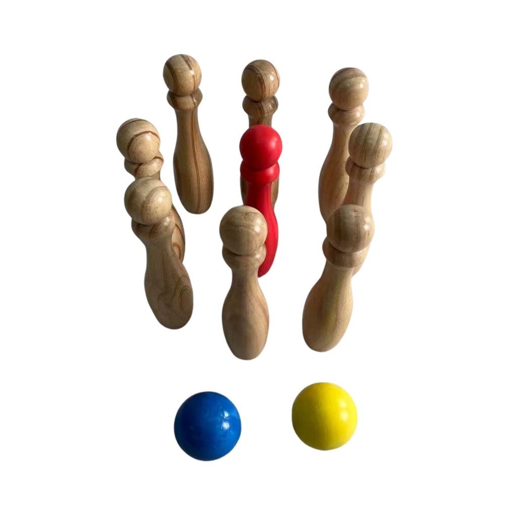 Toyfinity Wooden Bowling Set