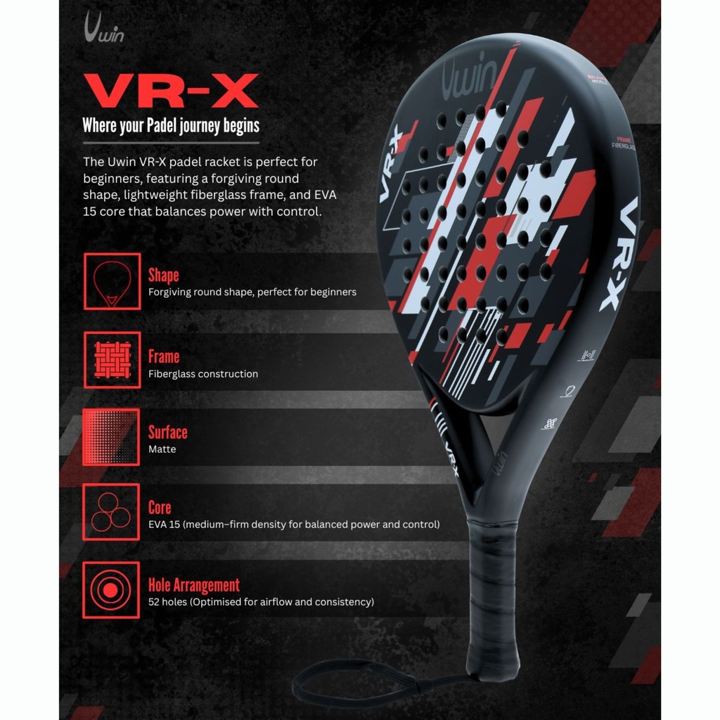 Uwin VR-X Padel Racket