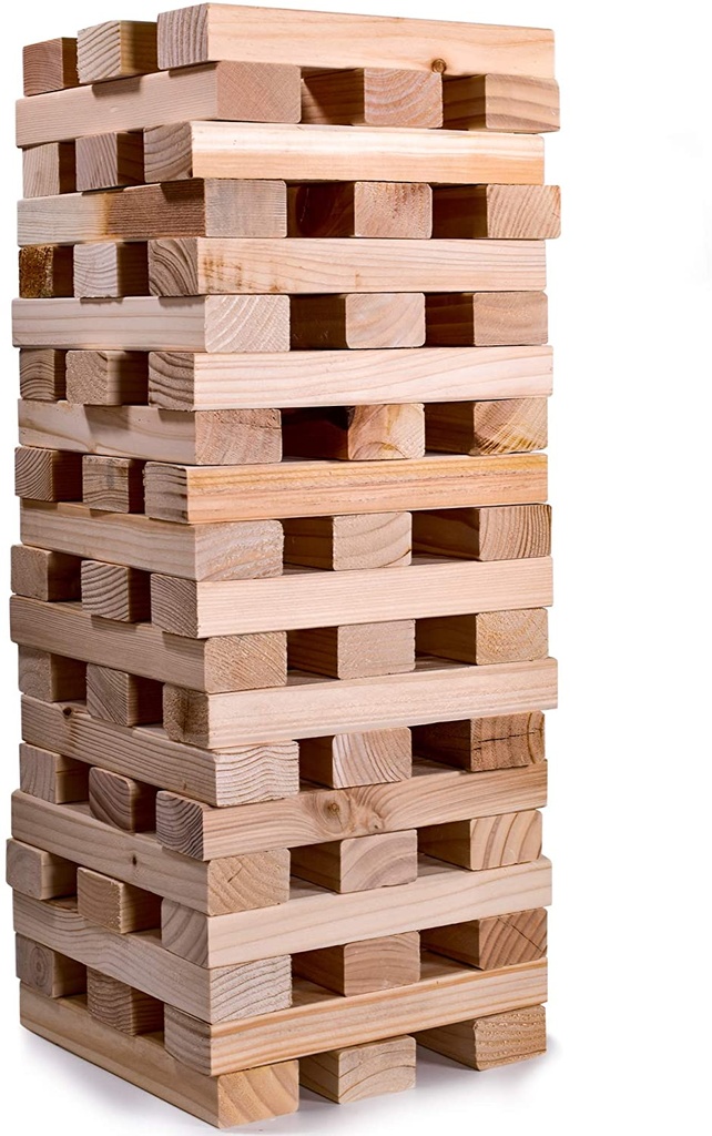 M.Y 60pc Giant Wooden Tumbling Tower