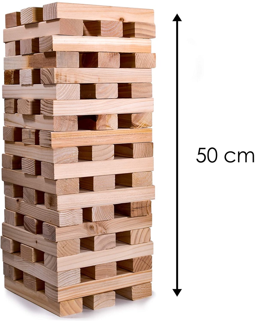 M.Y 60pc Giant Wooden Tumbling Tower