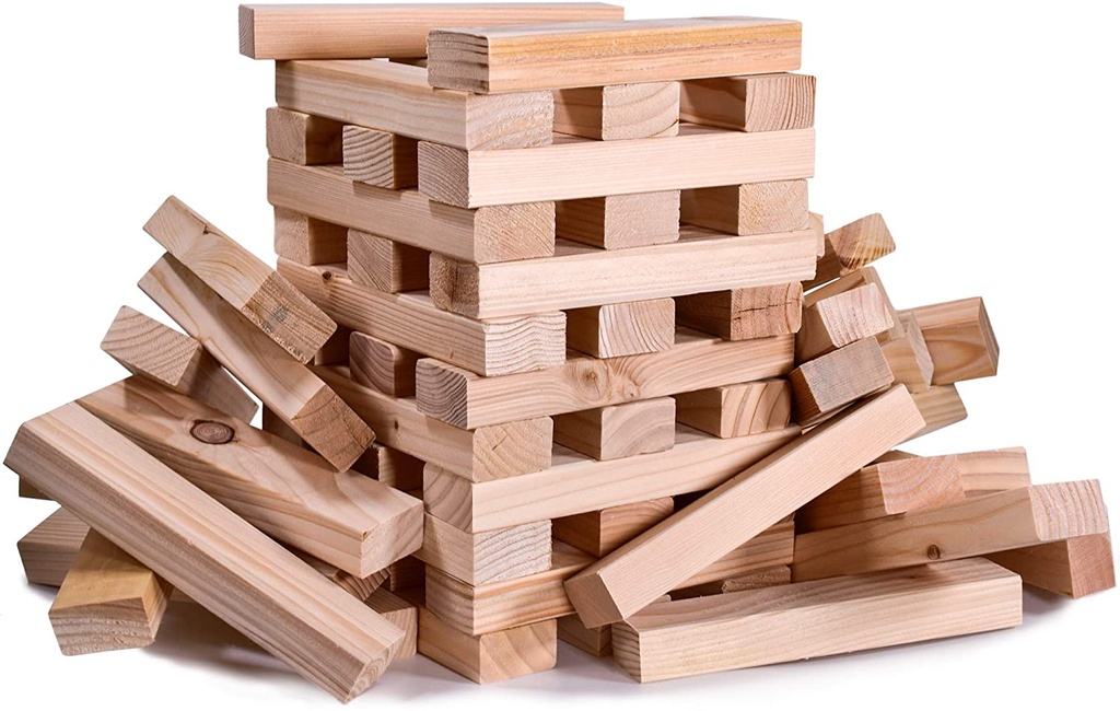 M.Y 60pc Giant Wooden Tumbling Tower