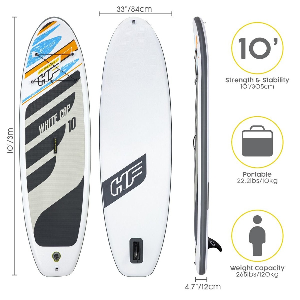 Hydro‑Force White Cap 10ft SUP Set