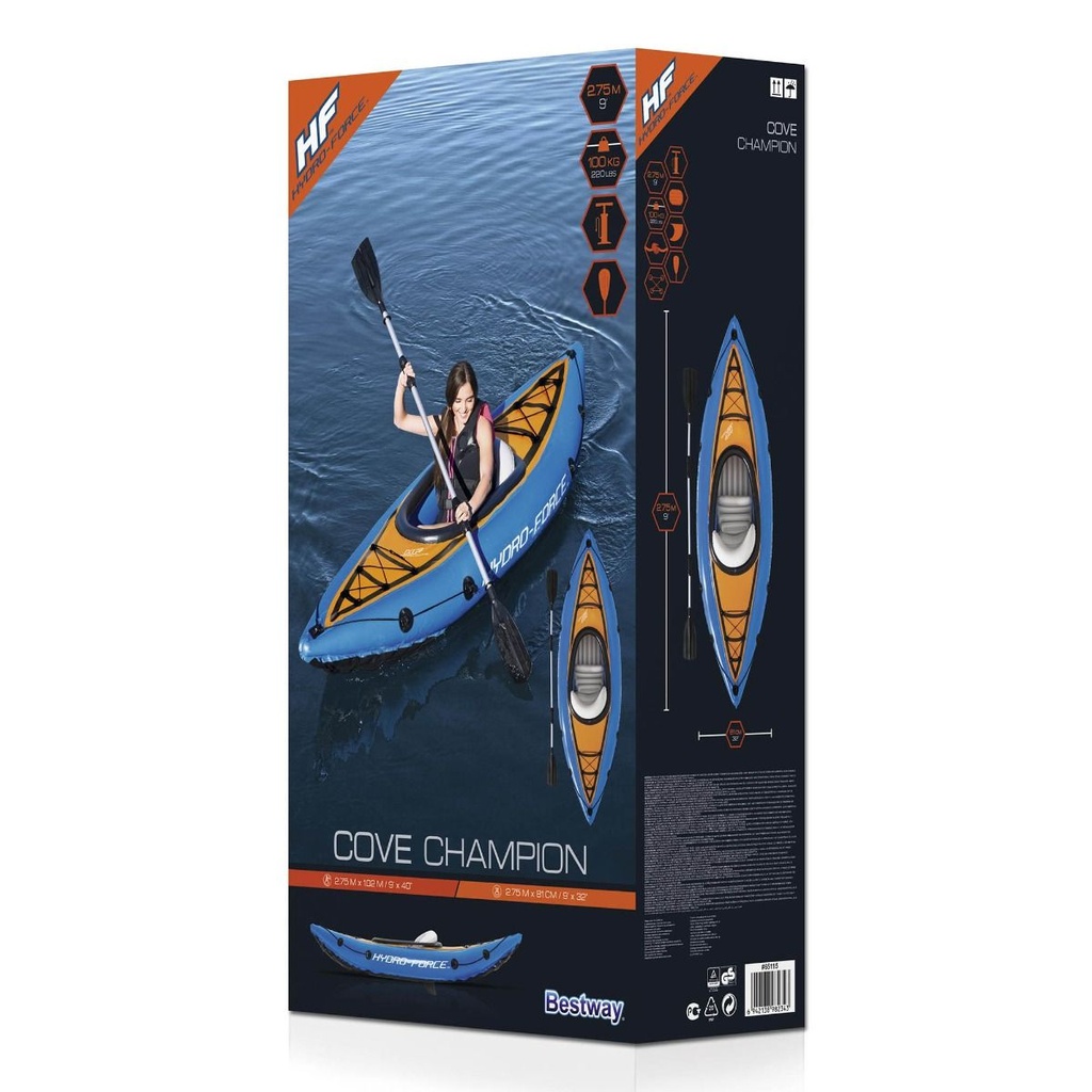 Hydro‑Force Cove Champion 9ft 1 Person Kayak Set