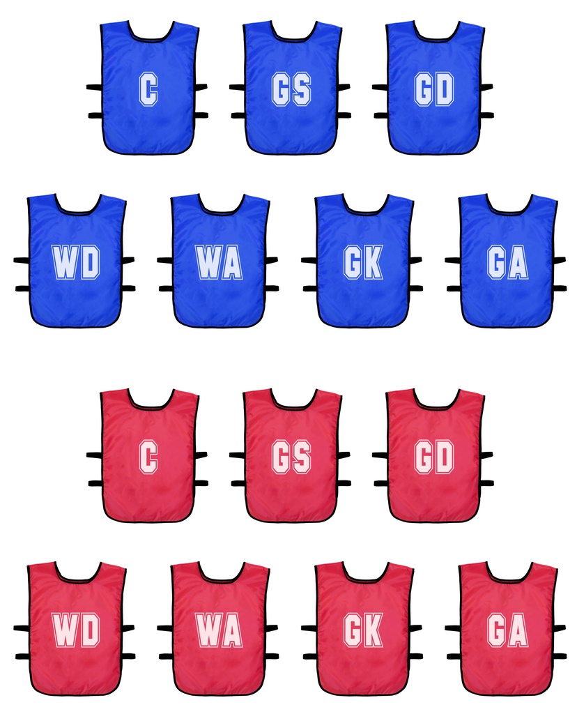 (Pack of 7) Mesh Netball Training Bibs (Youths, Adult)