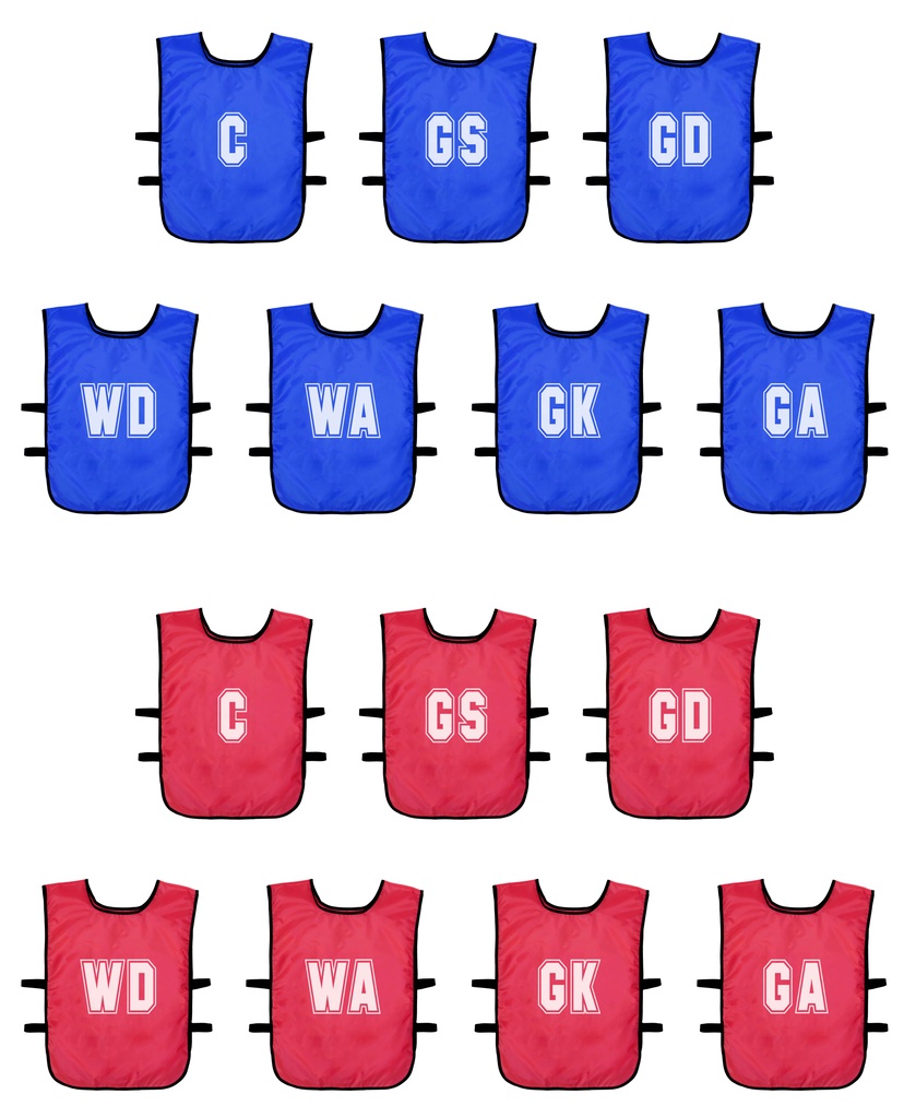 (Pack of 7) Mesh Netball Training Bibs (Infants, Kids)