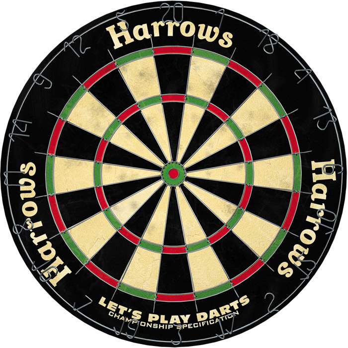 Harrows Lets Play Darts Bristle Board Game