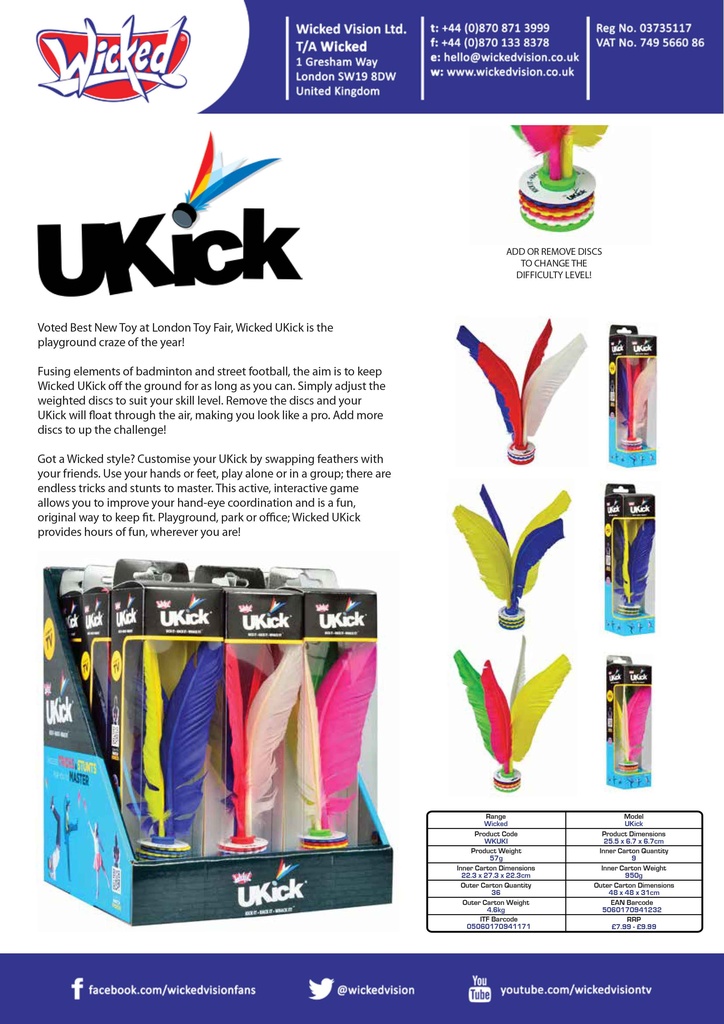 Wicked Ukick (Assorted Colours)