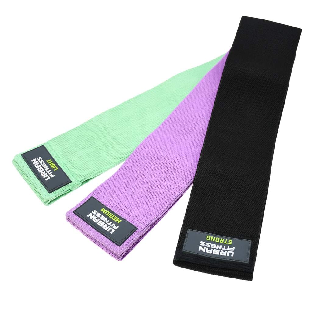 Urban Fitness  Fabric Resistance Band Loop (Set of 3) 15 Inch