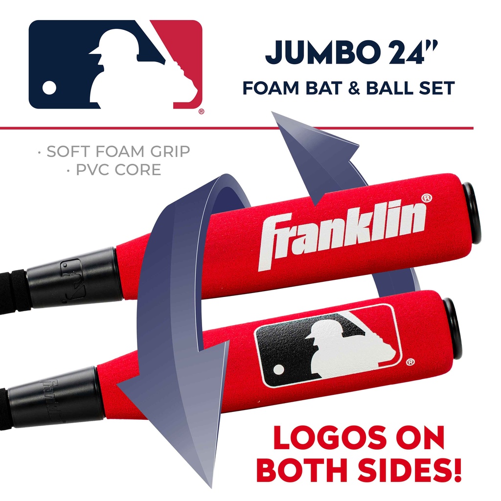 Franklin MLB 24" Oversized Foam Bat & Ball