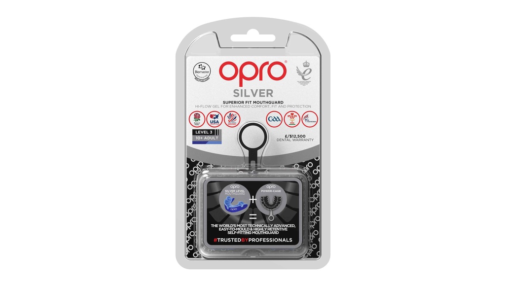 OPRO Silver Self-Fit Mouthguard