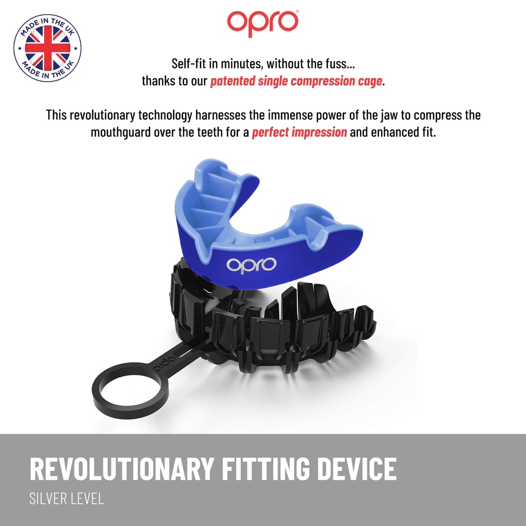 OPRO Silver Self-Fit Mouthguard