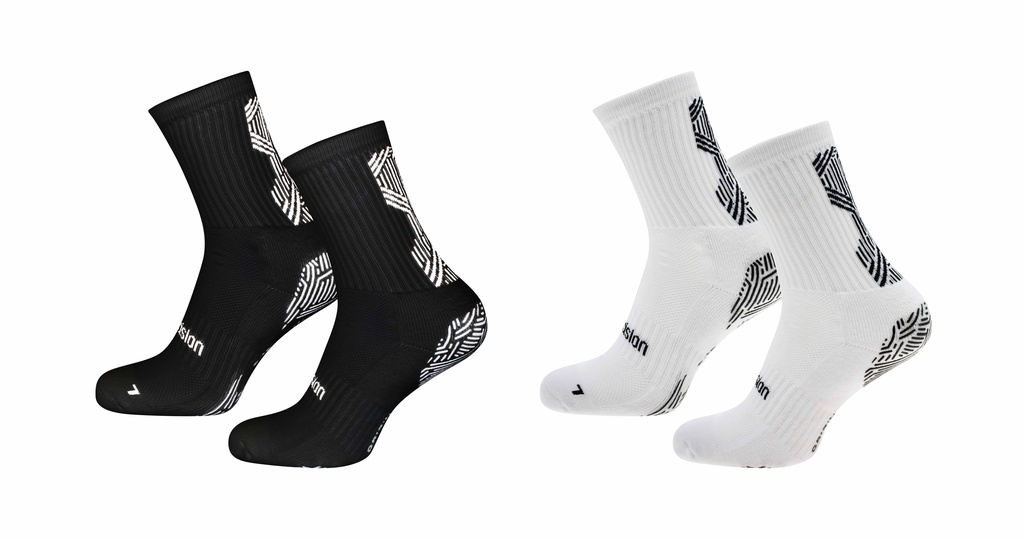 Grip Star Crew Sock White