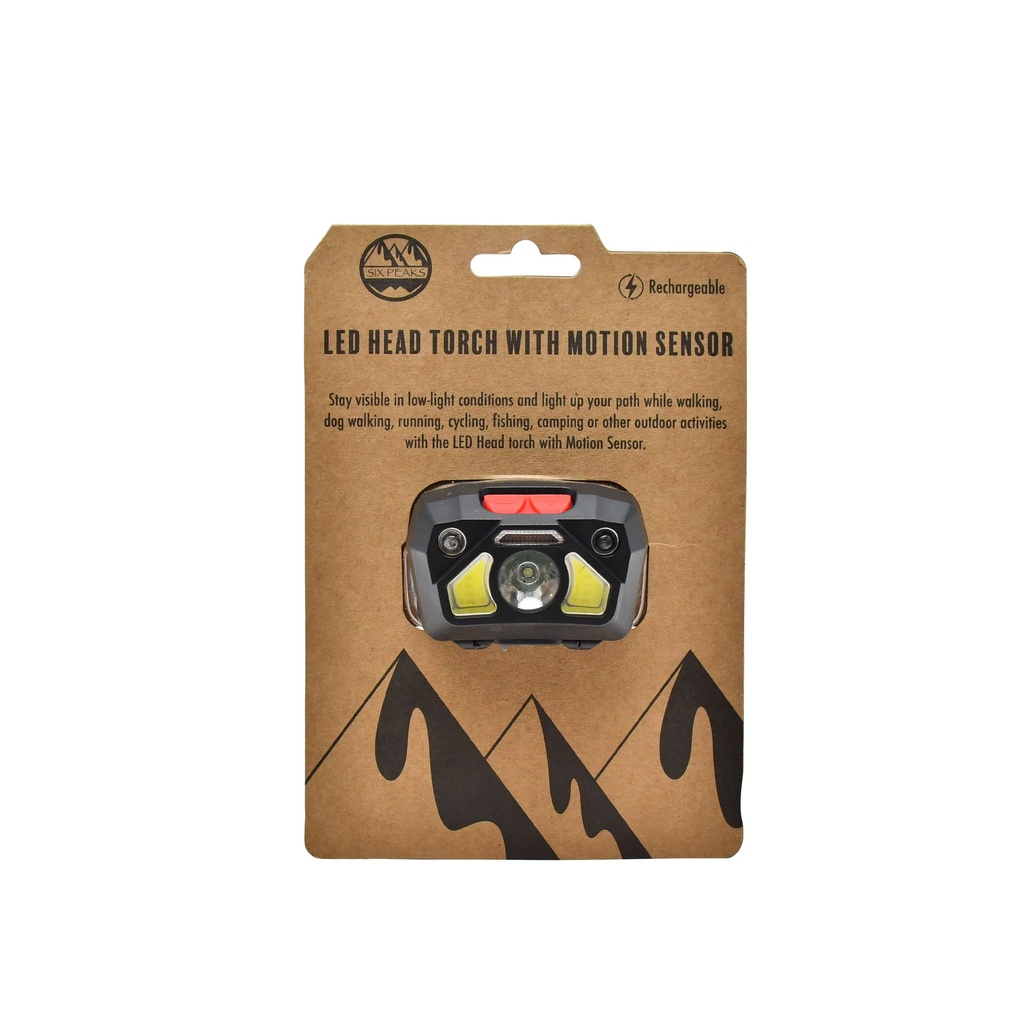 Six Peaks LED Head torch with Motion Sensor