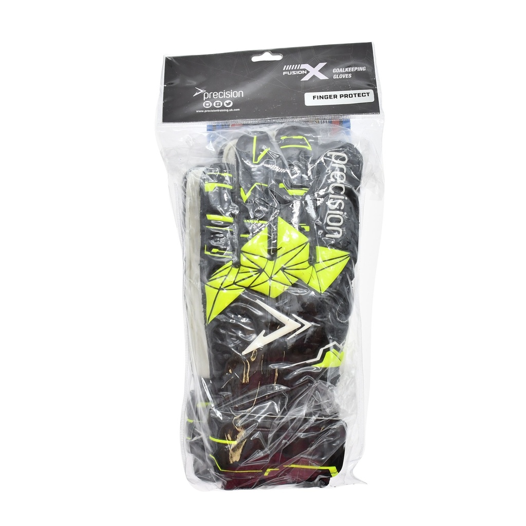 Precision Junior Fusion X Flat Cut Finger Protect GK Gloves