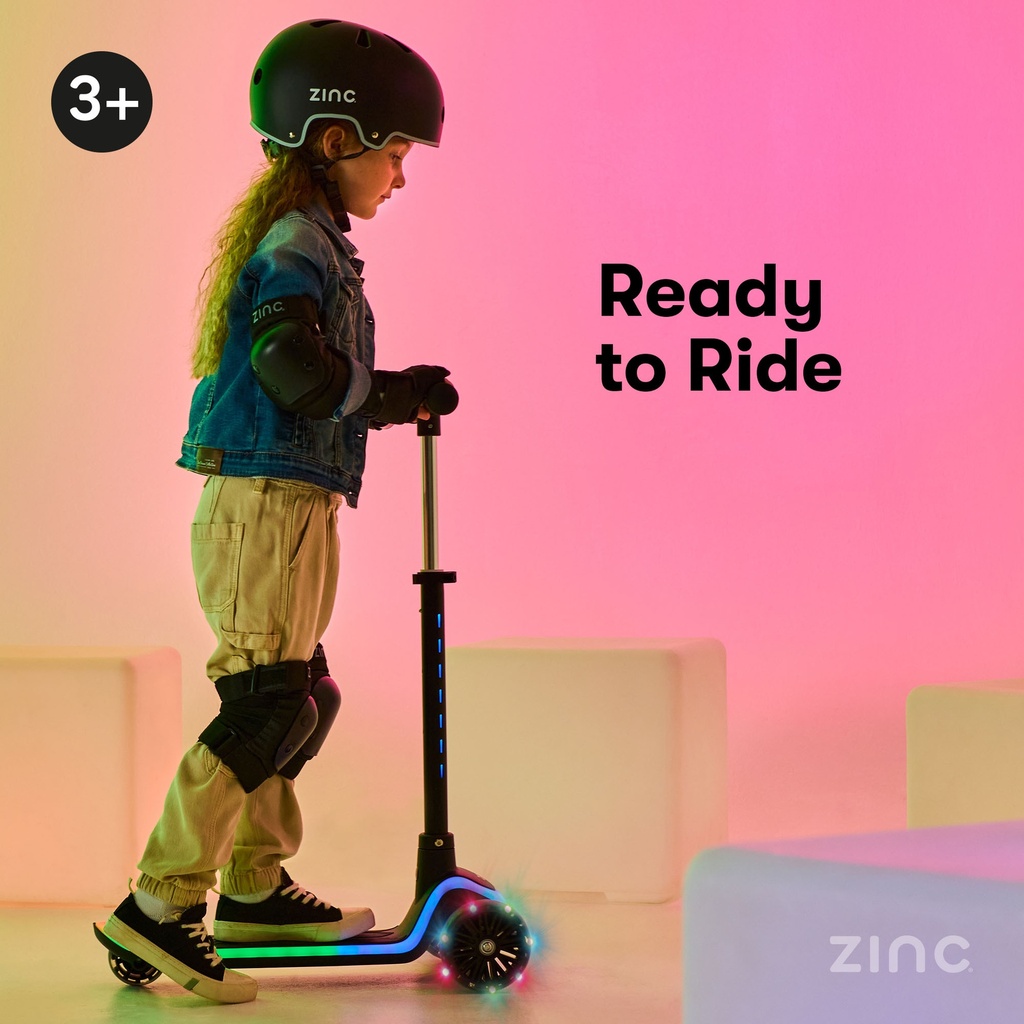 Zinc 3 Wheeled Folding LED Sunshine Scooter