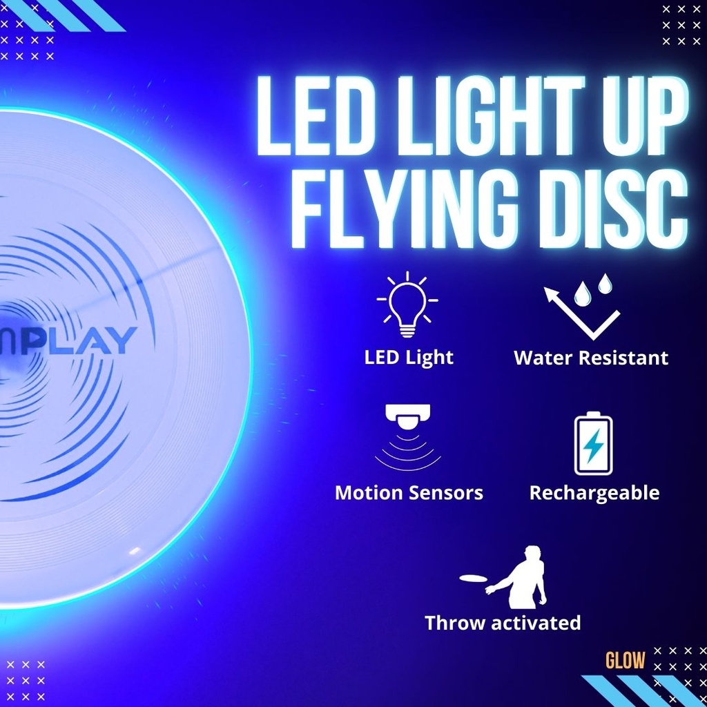 PrecisionPLAY LED Light up Flying Disc