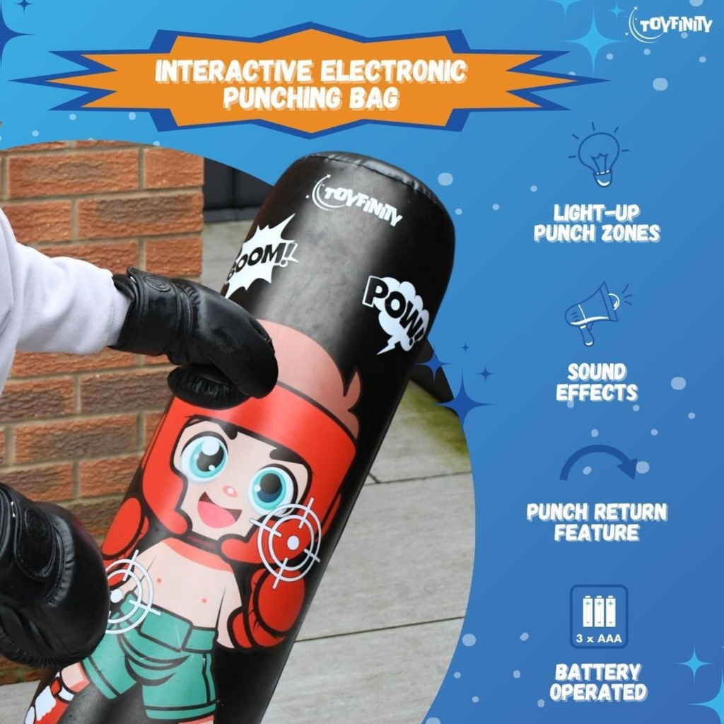 Toyfinity Interactive Light Up Electronic Punching Bag