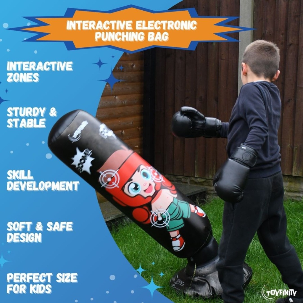 Toyfinity Interactive Light Up Electronic Punching Bag