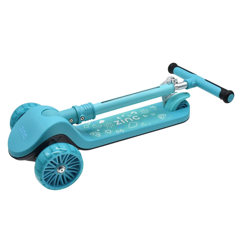 Zinc 3 Wheeled Folding LED Shine Scooter