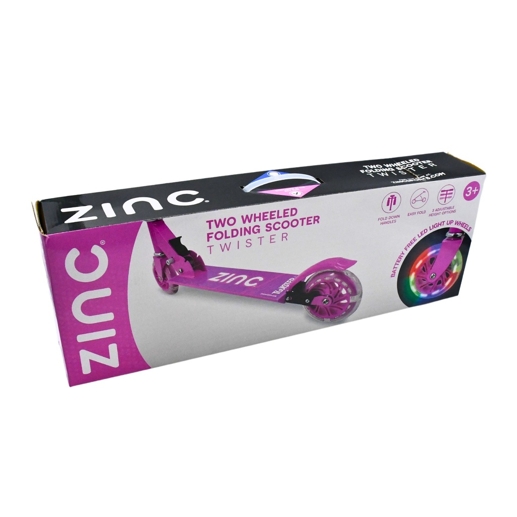 Zinc 2 Wheeled Twister Light Up Inline Scooter