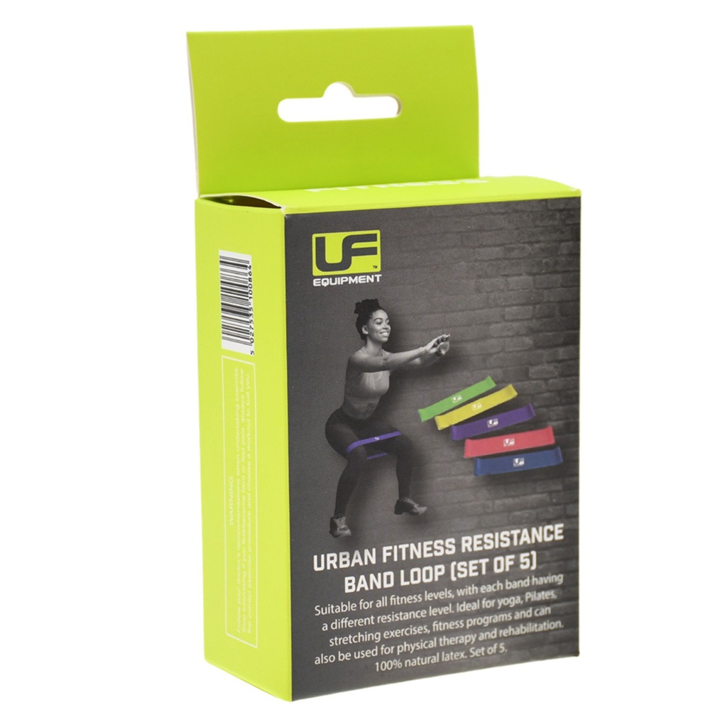 Urban Fitness Resistance Band Loop (Set of 5) 10 Inch