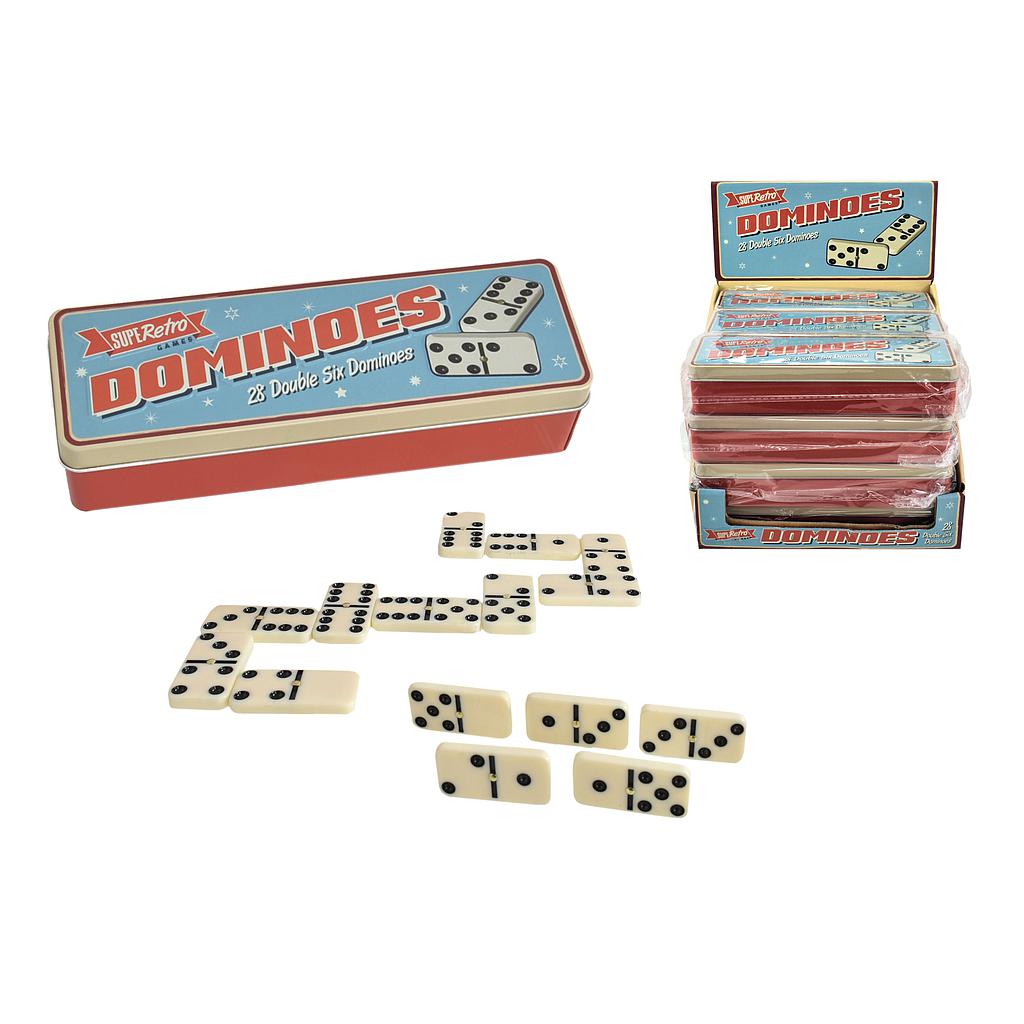 Superetro Double Six Dominoes in a Tin Box