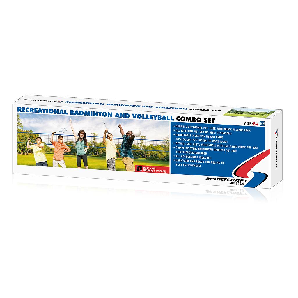 Sportcraft Badminton & Volleyball Combo Set