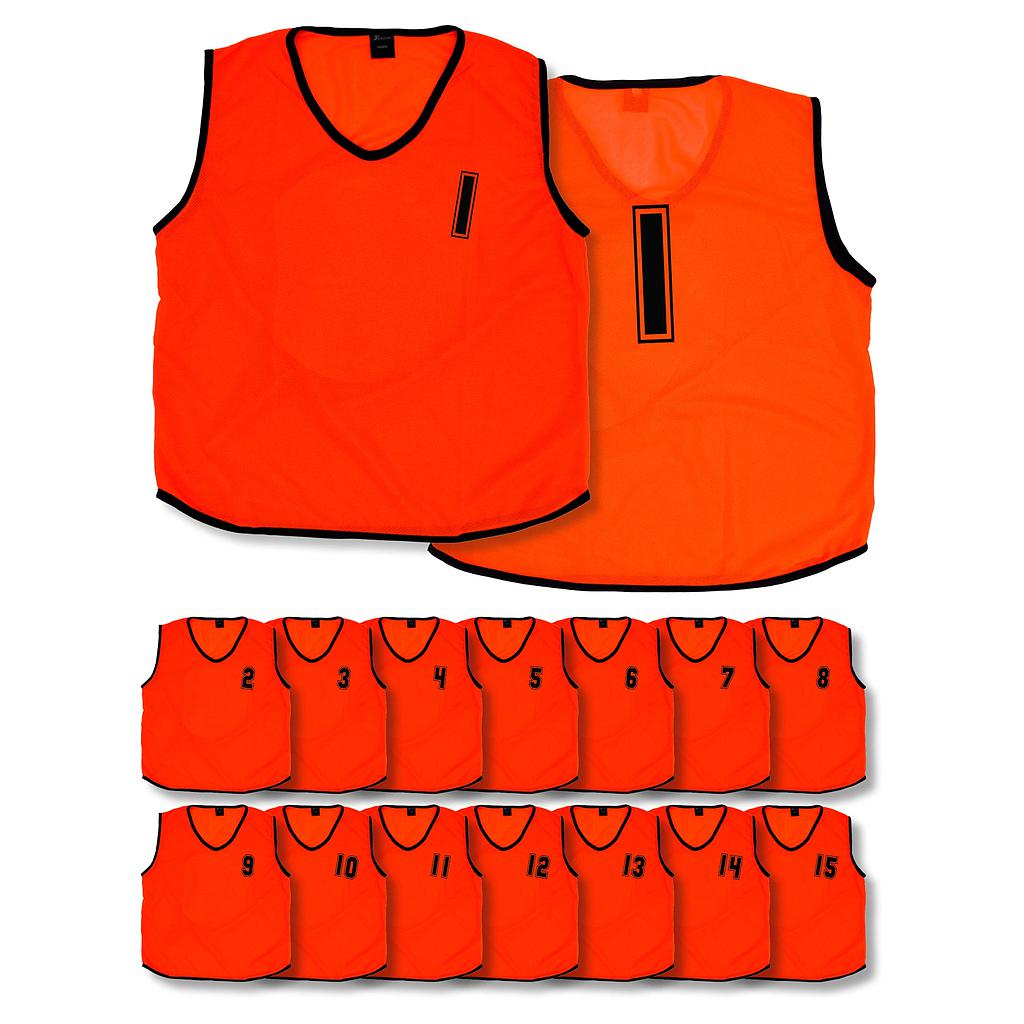 (Pack of 15) Mesh Numbered 1 - 15 Training Bibs (Youths, Adult)