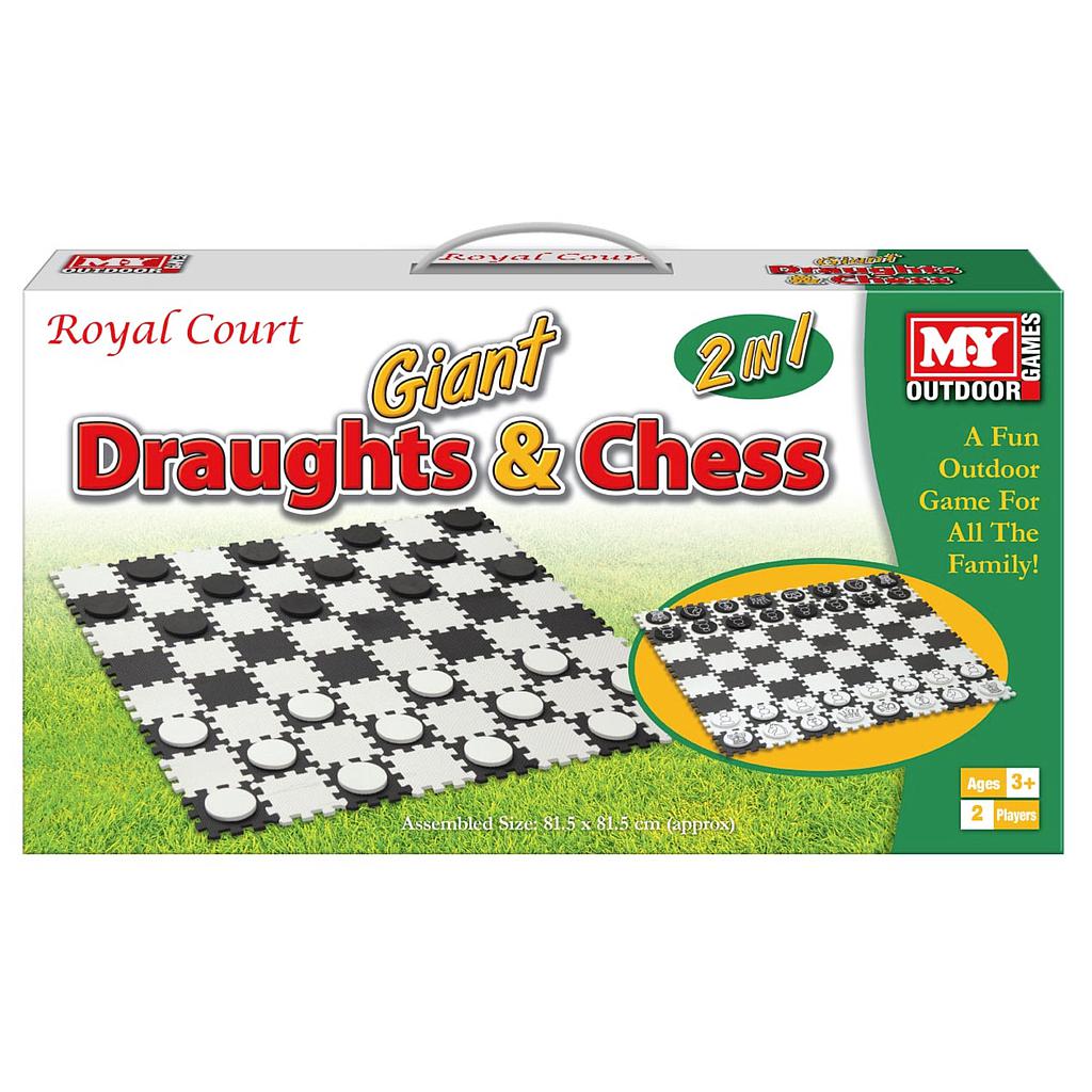 M.Y Giant Draughts & Chess 2-In-1 Game