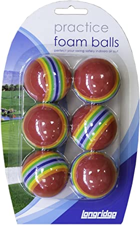 Longridge Foam Ball Multi Coloured 6 Pack