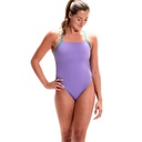 Speedo Solid Lattice-Back Swimsuit