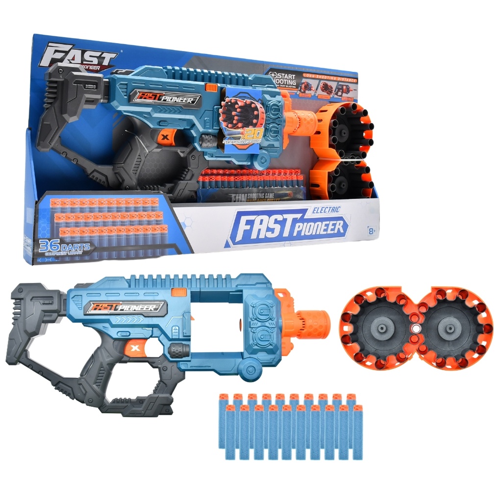 Fast Pioneer Electric Drum Load Soft Bullet Toy Gun