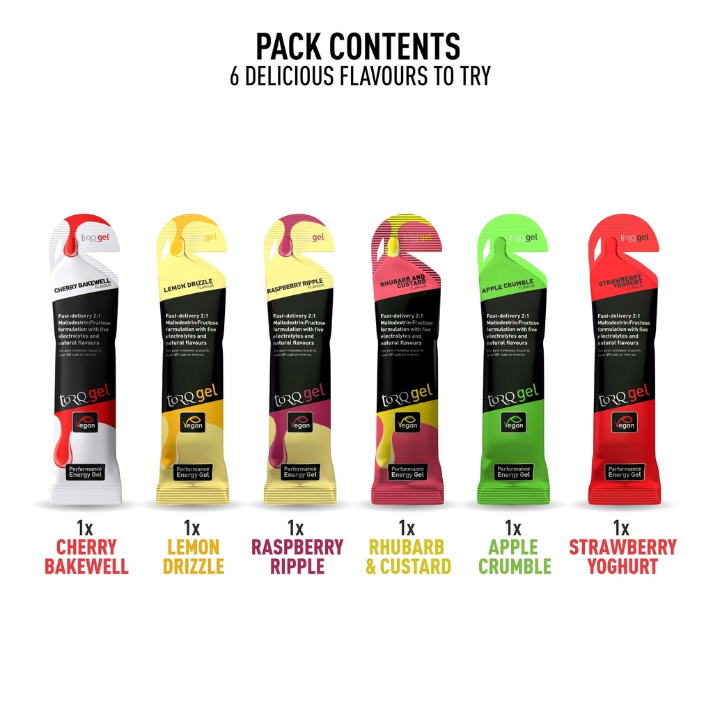 TORQ 6 Energy Gel Sampling Pack