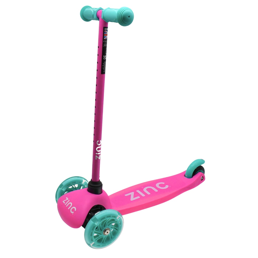 Zinc 3 Wheeled Sparkle Light Up Scooter