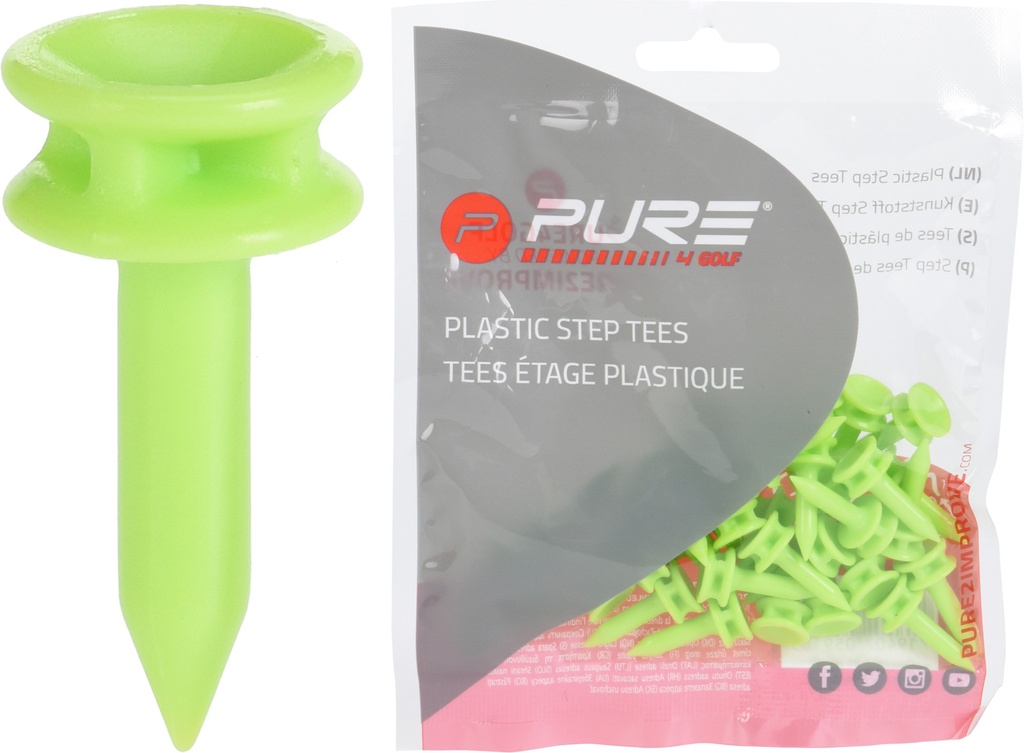 Pure2improve Step Tees (Bag of 25)