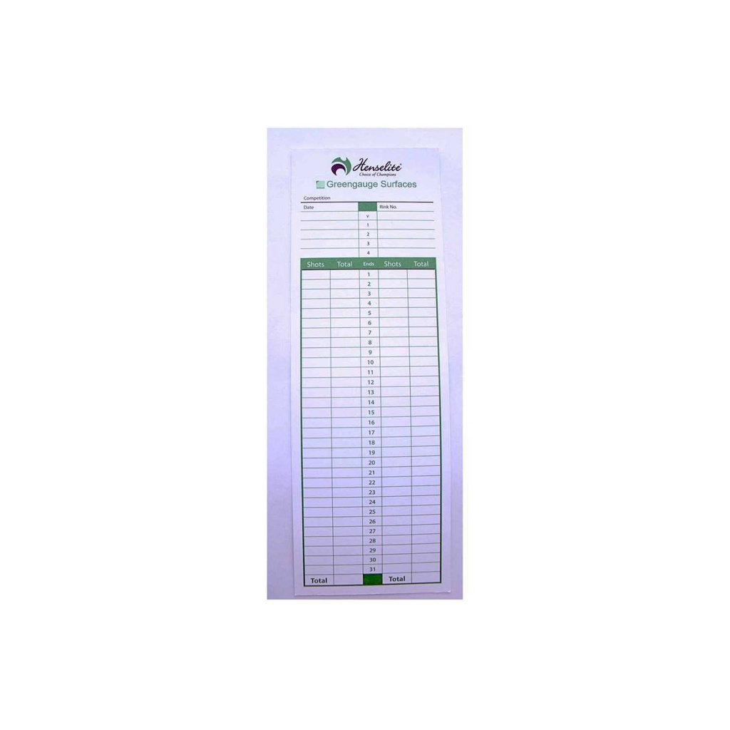 Henselite Bowls Score Cards (Pack of 100)