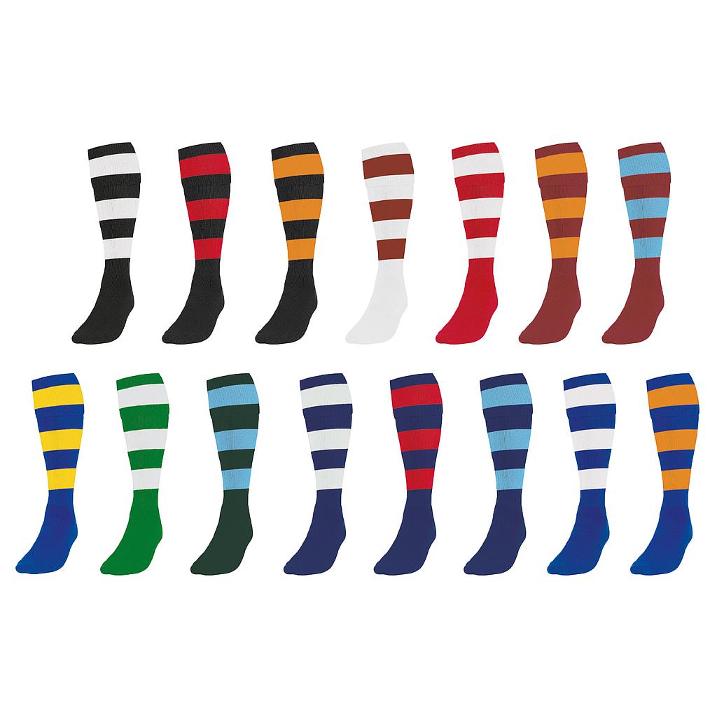 Precision Hooped Football Socks Junior