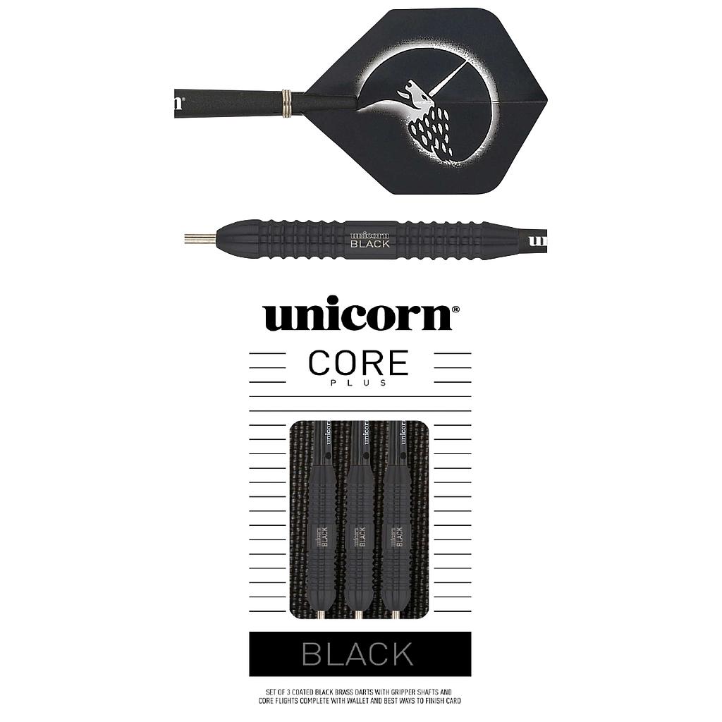Unicorn Core Plus Win Black Brass Darts