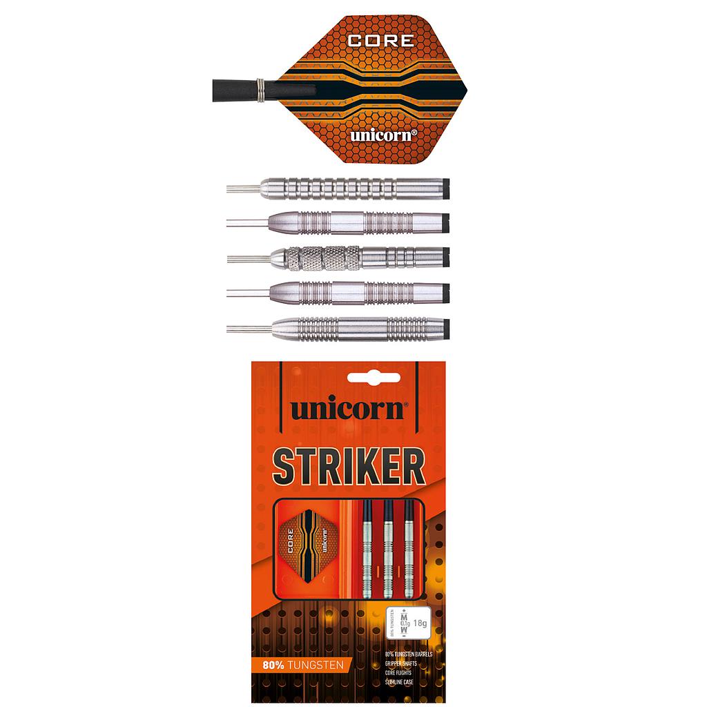 Unicorn Striker 80% Tungsten Darts 9Ring Knurled