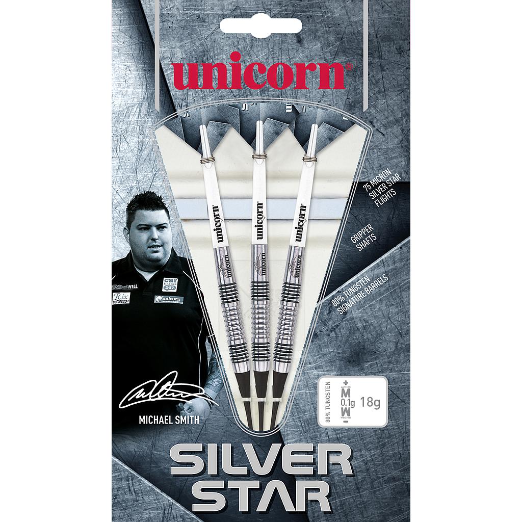 Unicorn Michael Smith Silver Star 80% Tungsten Darts | Reydon Sports Plc