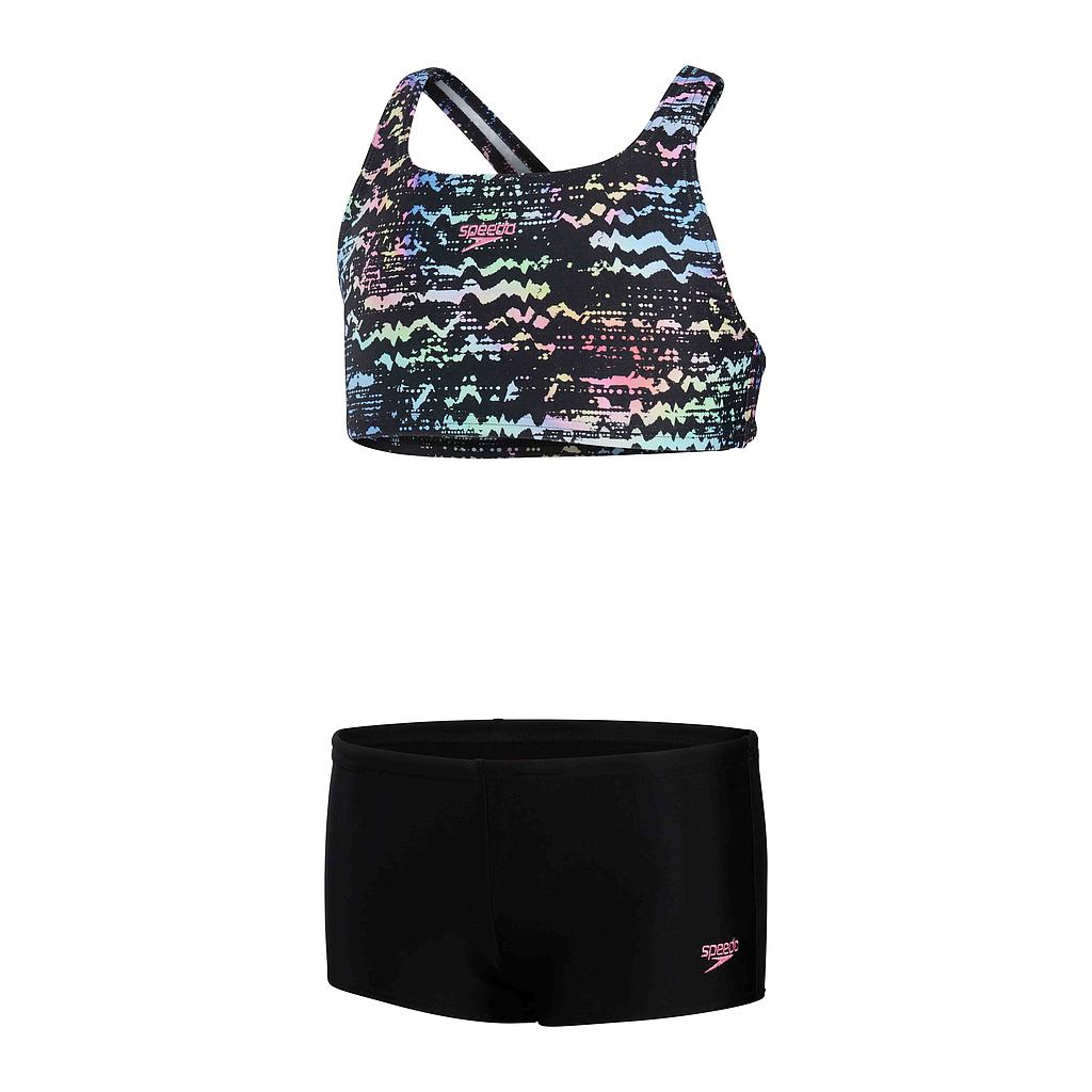 Speedo Endurance Allover 2 Piece Boyleg Short Bikini Junior