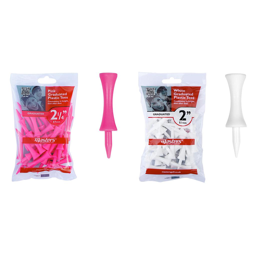 Masters Plastic Graduated Tees (Bag of 25)
