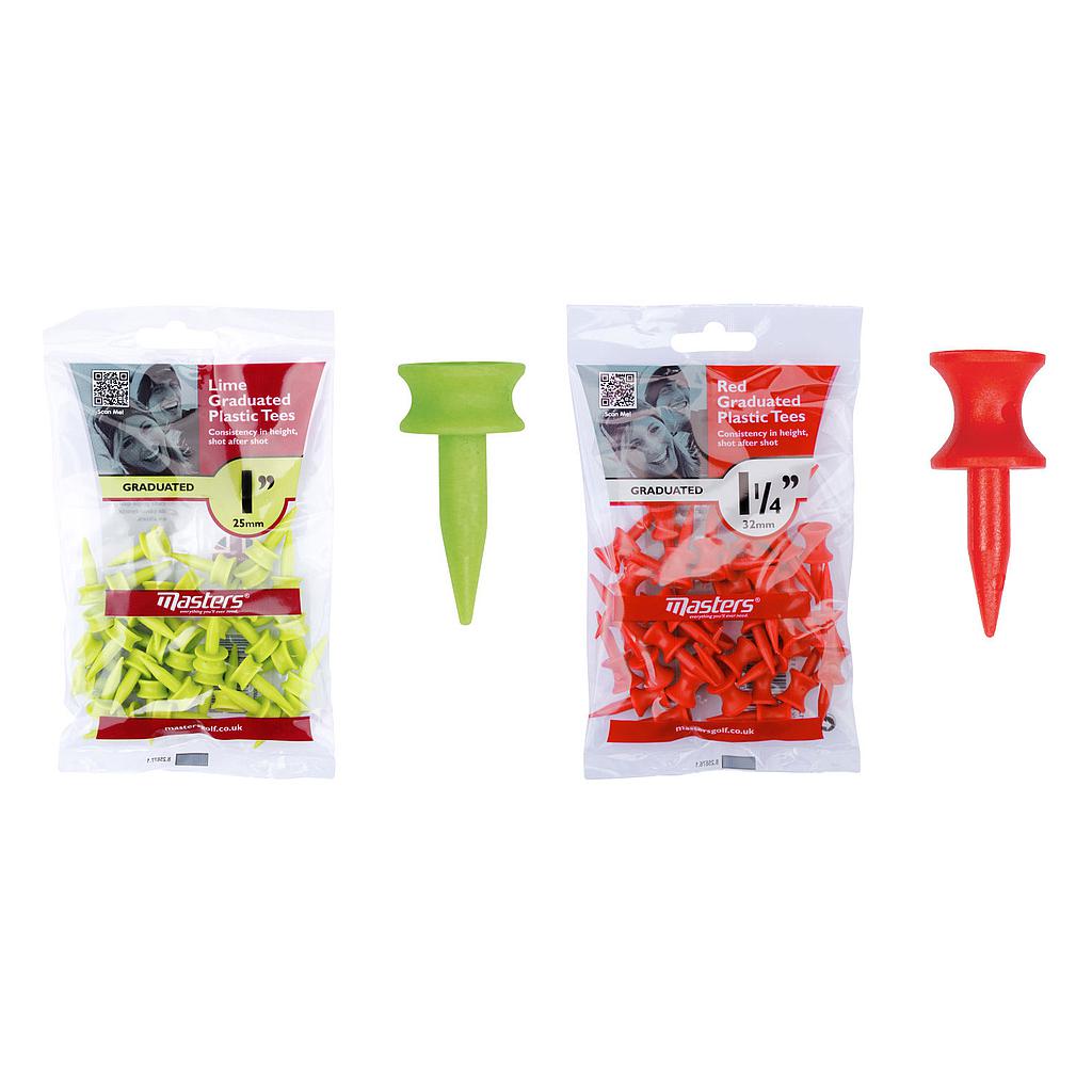 Masters Plastic Graduated Tees (Bag of 35)